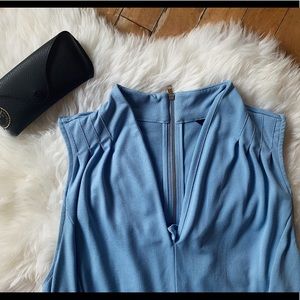 ann taylor blue tank top blouse